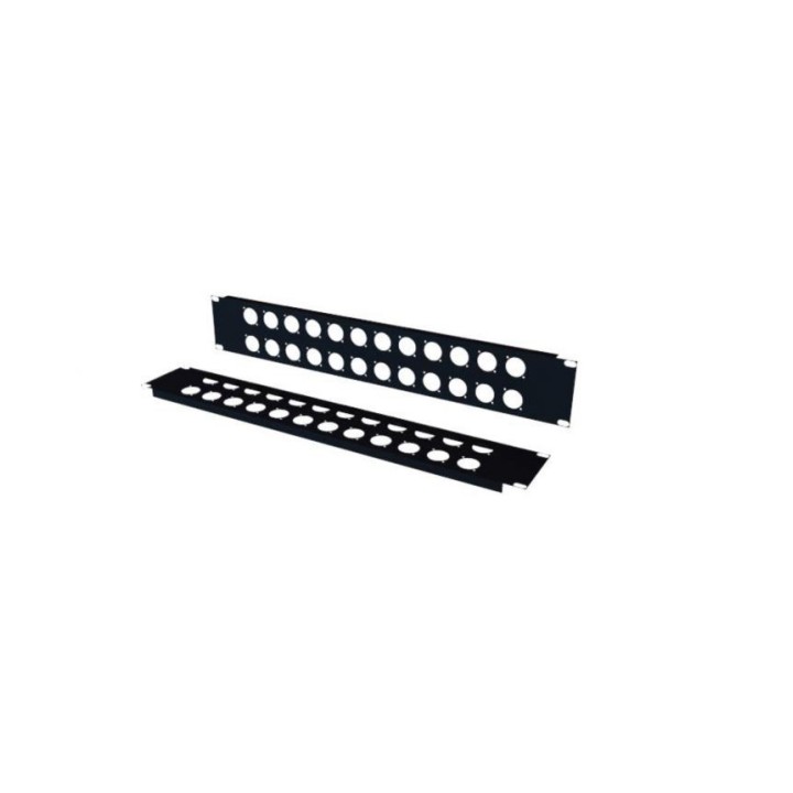 Panneau 19" S2CEB PAN11916 | 1U | 16 XLR série D epoxy noir