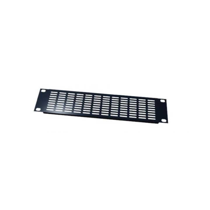 Panneau 19" S2CEB PAN1191V | 1U | grille de ventilation | finition epoxy noir