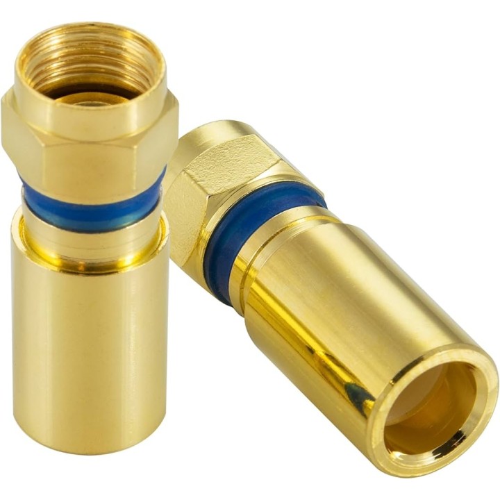 Fiche F universelle à compression Belden FS59UV | pour RG59U | lot de 5 pièces