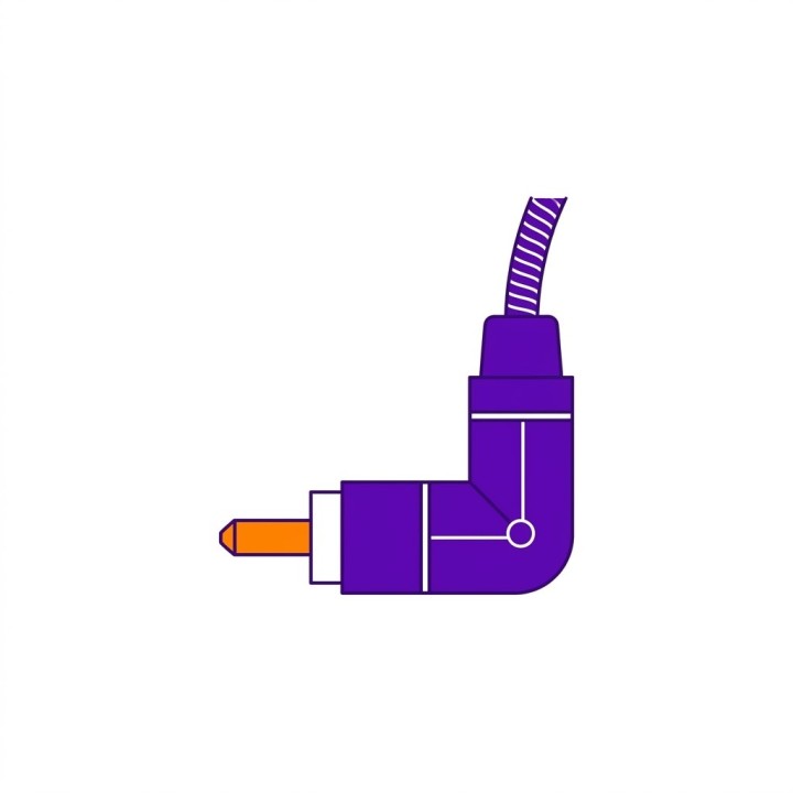 Connecteur RCA coudé Belden FSRCA1RA | multipièce | RGB 24–26 AWG