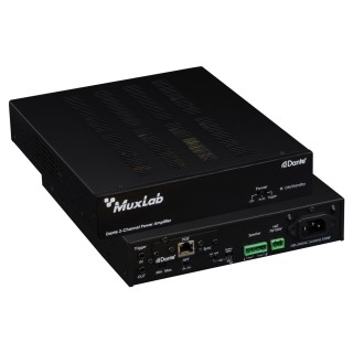 Amplificateur de puissance Dante 2 canaux Muxlab 500553 | 240W | audio sur IP Muxlab