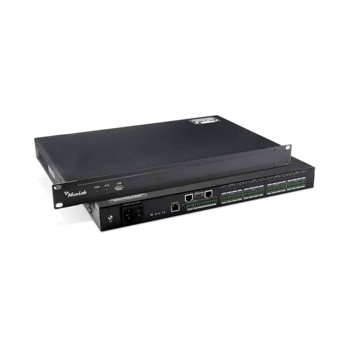 DSP audio Muxlab 500601 | Dante 8 canaux | traitement audio numérique multiroom Muxlab