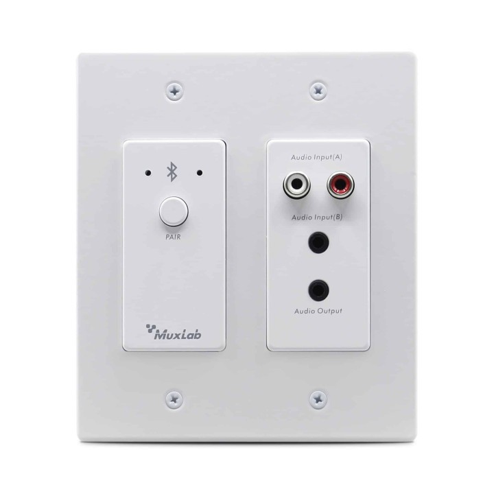 Muxlab - Interface Bluetooth et audio analogique vers Dante, blanc Muxlab