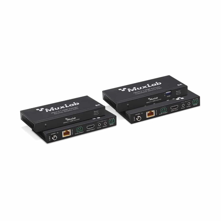 Muxlab - Kit d'extension HDMI 2.1 40Gbps HDBT 90m Muxlab
