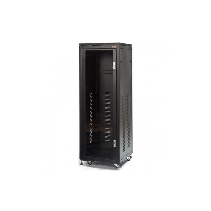 Baie réseau professionnelle 19 pouces 8U Rondson RNS-P8UN | Acier noir | 585 x 585 x 600 mm Rondson