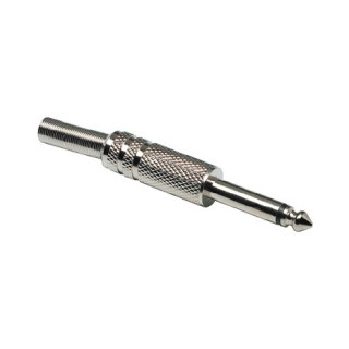 Fiche audio jack 6,35 mm mâle Rondson RNS-FJM | Corps métallique chromé | Connexion mono Rondson