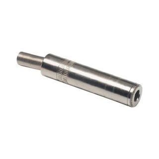 Fiche audio jack mono femelle Rondson RNS-FJF | 6,35 mm | corps métallique chromé Rondson