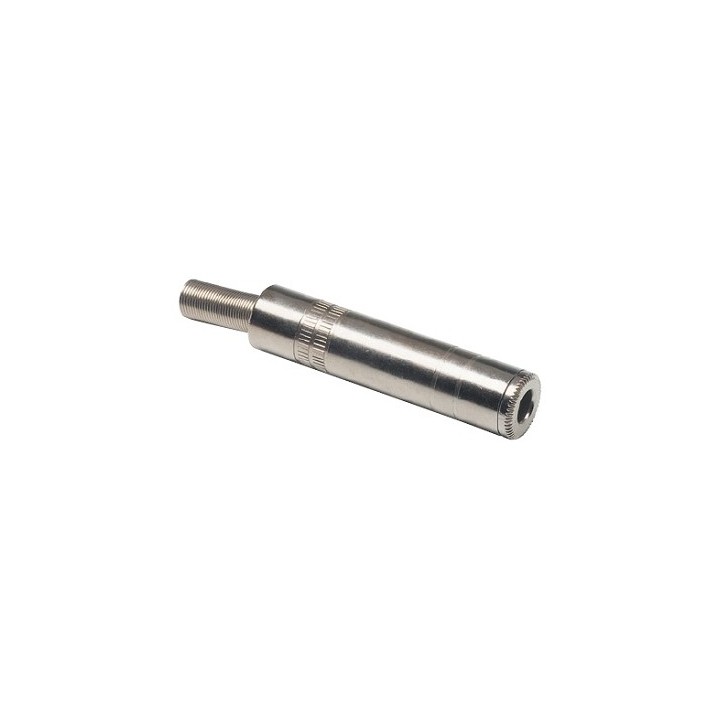 Fiche audio jack mono femelle Rondson RNS-FJF | 6,35 mm | corps métallique chromé Rondson