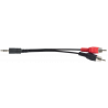 Cordon audio de liaison Rondson RNS-CL19 | Mini-jack 3,5 mm mâle vers 2 RCA | 1,5 m Rondson