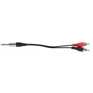 Cordon audio de liaison Rondson RNS-CL13 | Jack 6,35 mm mâle mono vers 2 RCA | 3 m Rondson