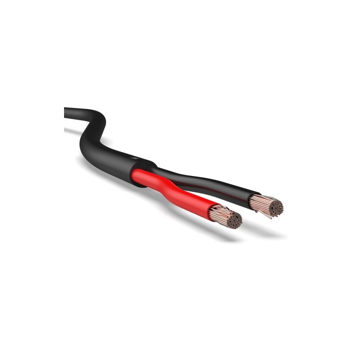 Câble haut-parleur Rondson RNS-CAHP-1/5-GAINE | 2 x 1,5 mm² | gaine noire, bobine 100 m Rondson