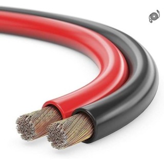 Câble haut-parleur Rondson RNS-CAHP-0/75-50RN | 2 x 0,75 mm² | 50 m rouge et noir Rondson
