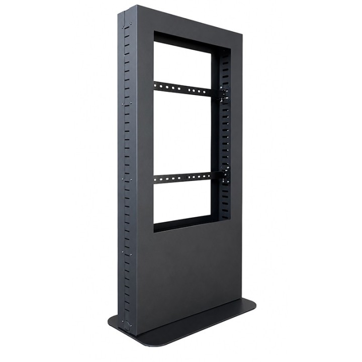 omb - Totem intérieur double face 65p, structure acier, ventilation. OMB