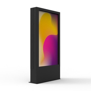 omb - Totem outdoor Simple face 85p, IP65, verre 6mm, ventilation OMB
