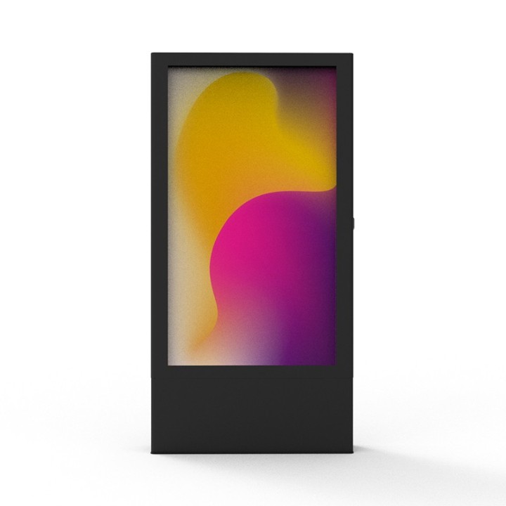 omb - Totem outdoor Simple face 85p, IP65, verre 6mm, ventilation OMB
