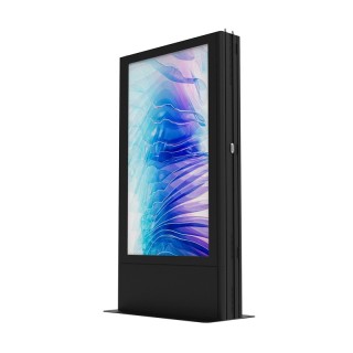 omb - Totem outdoor double face 46p, IP65, verre protection IK10. OMB