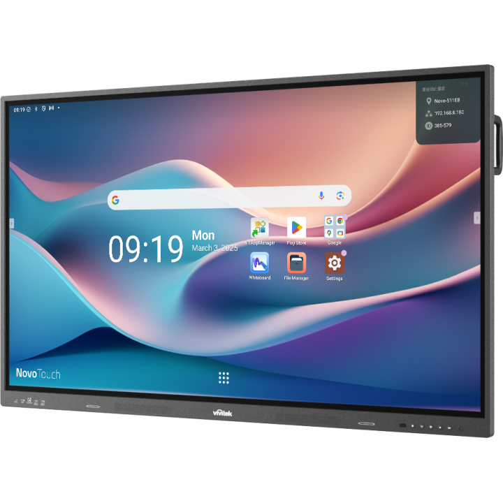 Vivitek - Ecran collaboratif 65p 4K-UHD 500cd/m2 16/7 Android 13 EDLA Vivitek
