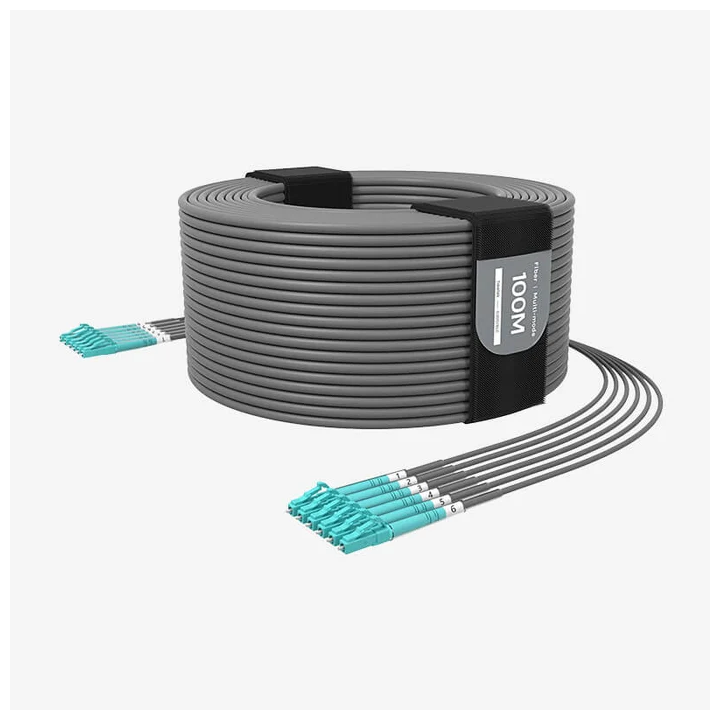 Câble fibre blindé Beetek B-G300-200U-6LC | 6 brins OM3 multimode | 200 m Beetek