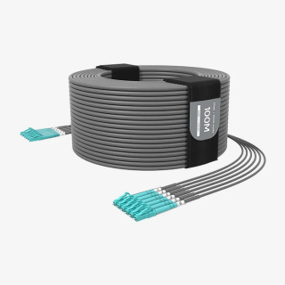 Câble fibre blindé Beetek B-G300-100U-6LC | 6 brins OM3 multimode | 100 m Beetek