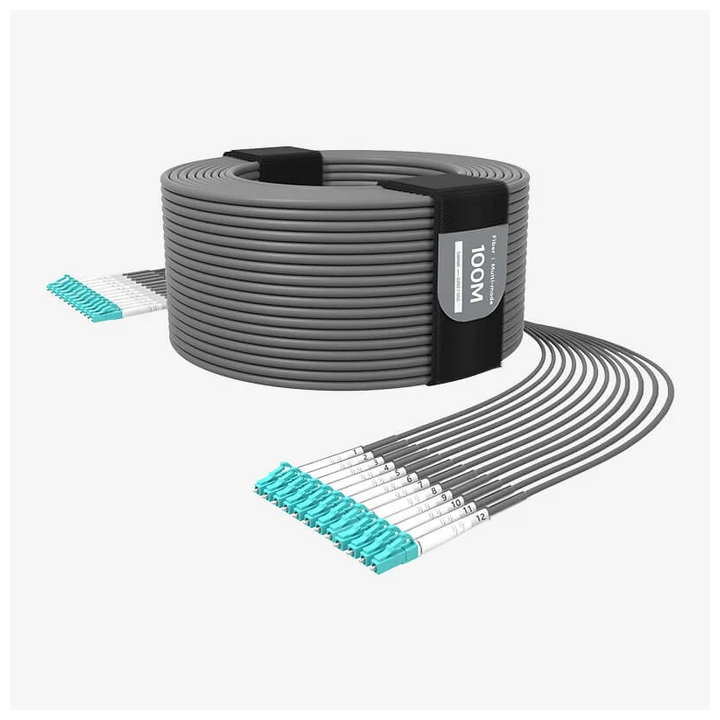 Câble fibre blindé Beetek B-G202-300U-12LC | 12 brins OM3 | TPU 300 m Beetek