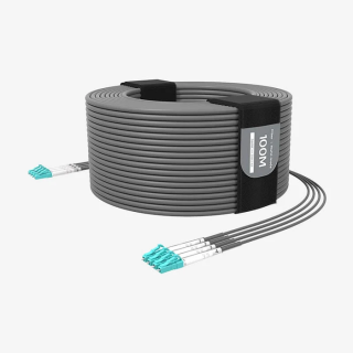 Câble fibre blindé Beetek B-G202-300U-4LC | 4 brins OM3 multimode | 300 m TPU Beetek