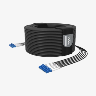 Câble fibre blindé Beetek B-G202-200USM-6LC | 6 brins monomode TPU | 200 m Beetek