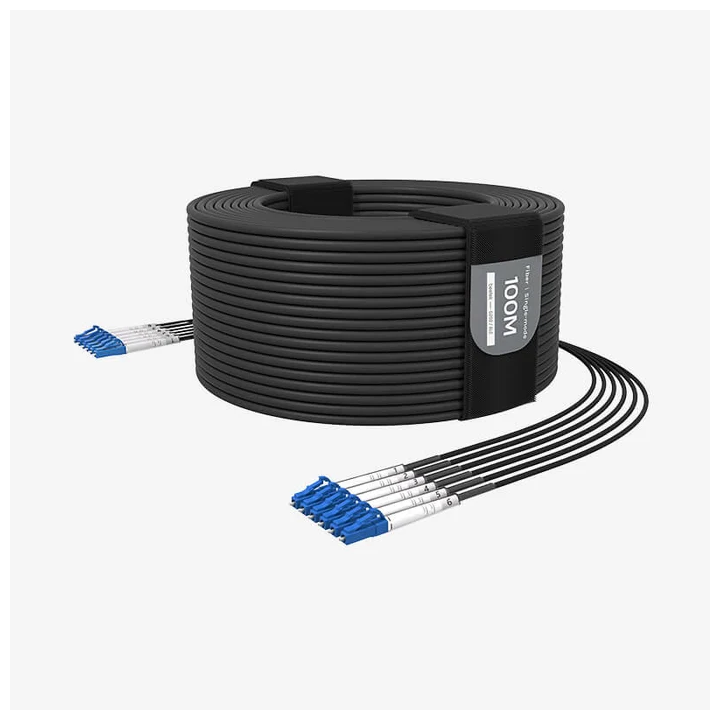 Câble fibre blindé Beetek B-G202-200USM-6LC | 6 brins monomode TPU | 200 m Beetek