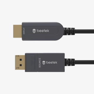Câble AOC blindé Beetek B-ADPH025 | DisplayPort 1.4 vers HDMI | 25 m Beetek