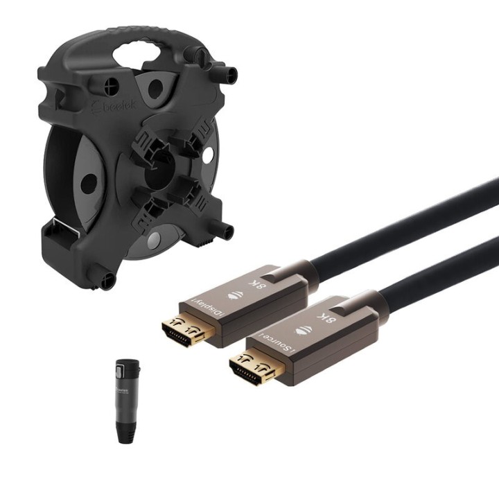 Kit câble AOC HDMI 2.1 Beetek B-GDH04-60M-KIT | flexible blindé | 60 m Beetek