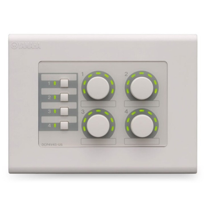 Contrôleur mural Yamaha YAM-DCP4V4SUS | 4 volumes | 4 switches CAT5 Yamaha