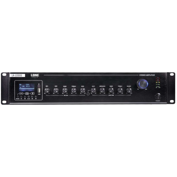 Amplificateur mélangeur Rondson RNS-LA-2200D | 2 x 200 W | multimédia 4-8 Ω | rack 19" 2U Rondson