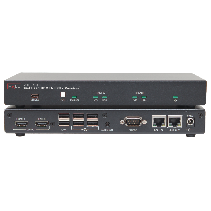 Récepteur KVM HDMI double Atlona GEM-EX-R | extension vidéo UHD | contrôle USB Atlona