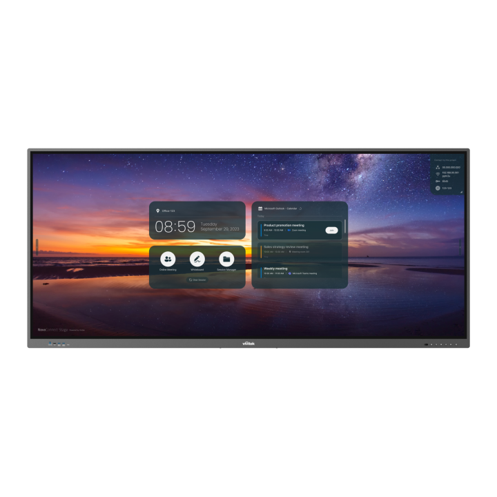 Vivitek - Ecran tactile 92p collaboratif 5K-UHD 400 cd/m² 16/7 Vivitek