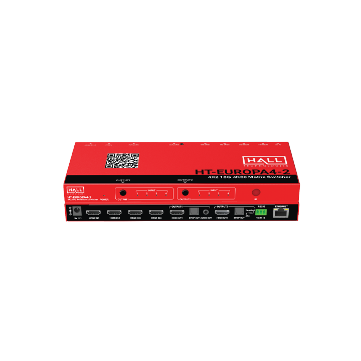 Matrice de commutation HDMI professionnelle Atlona HT-EUROPA4-2 | 4x2 | 4K UHD HDR Atlona