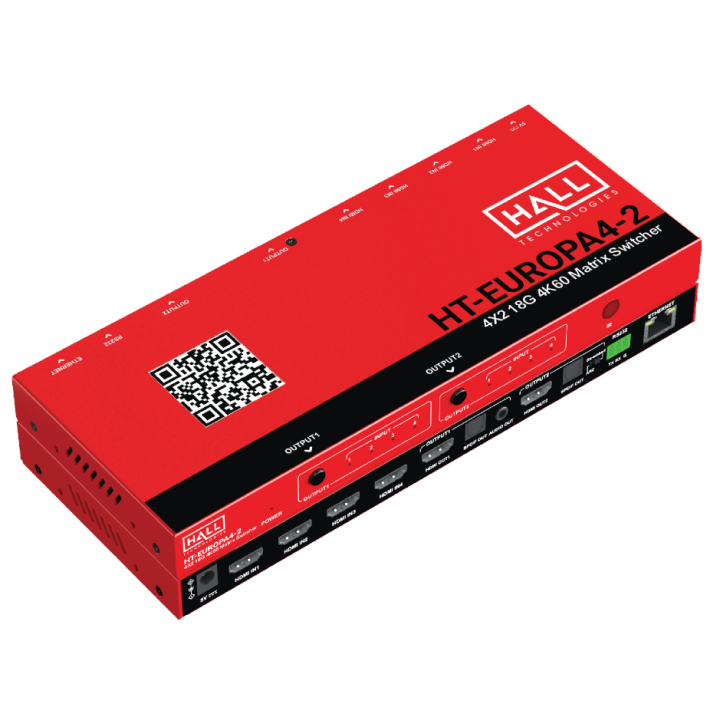 Matrice de commutation HDMI professionnelle Atlona HT-EUROPA4-2 | 4x2 | 4K UHD HDR Atlona
