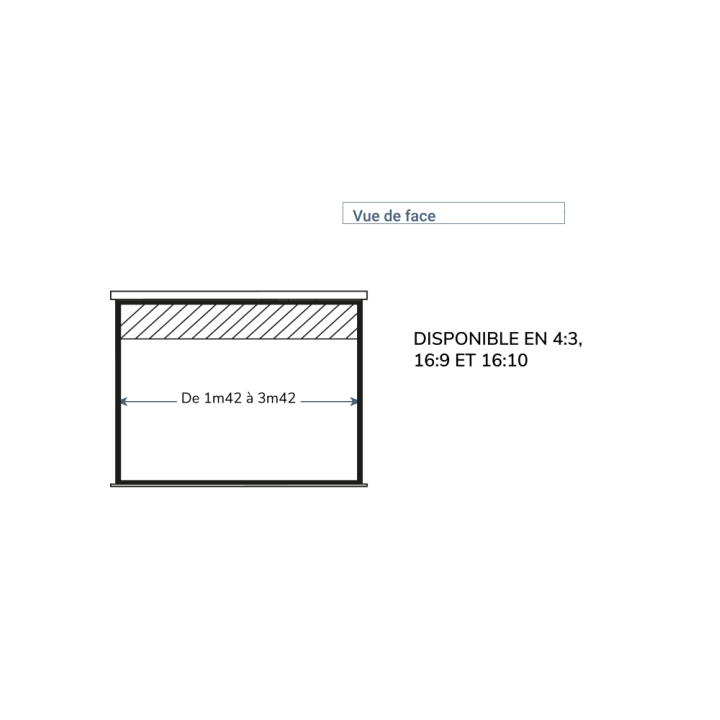 Oray - Ecran motorisé sans fil eSquar'HC - 16/10 - 120 x 192 Oray