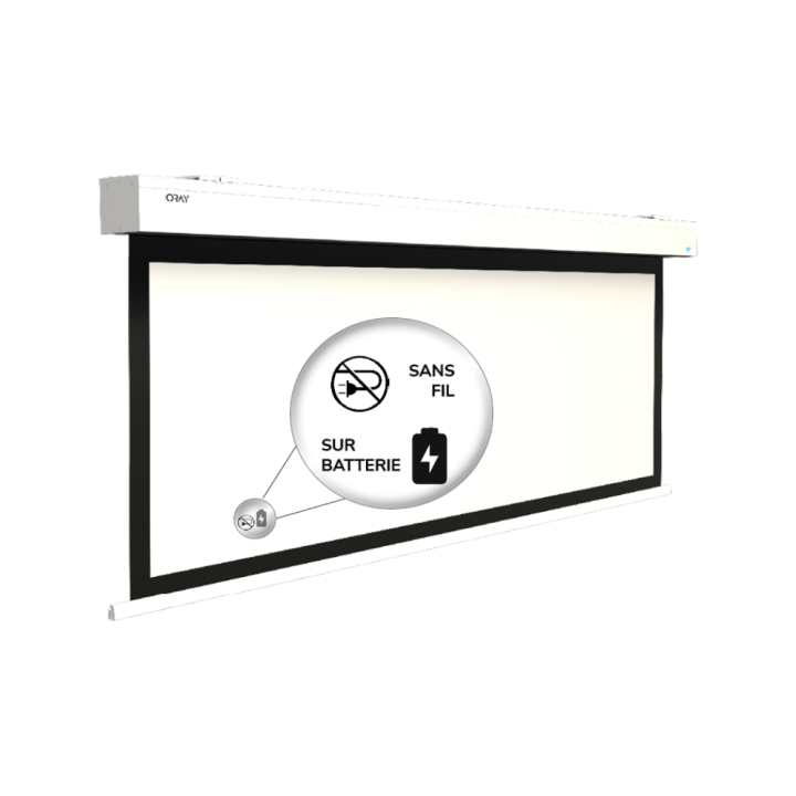Oray - Ecran motorisé sans fil eSquar'HC 147 x 262 Oray