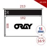Oray - Ecran manuel 2000 HC blanc mat 108x192 cm 16/9 - FRANCO Oray