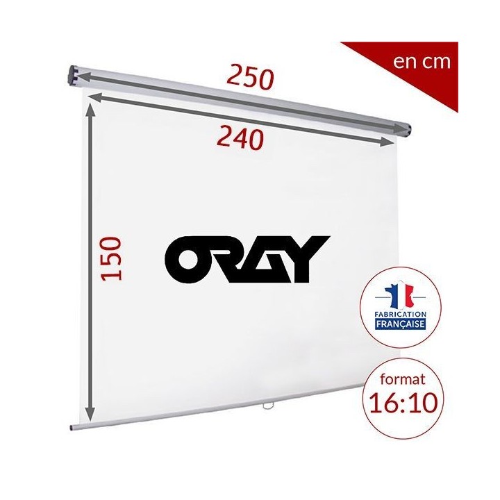 Oray - Ecran manuel Super Gear Pro blanc 150x240 cm 16/10 - FRANCO Oray