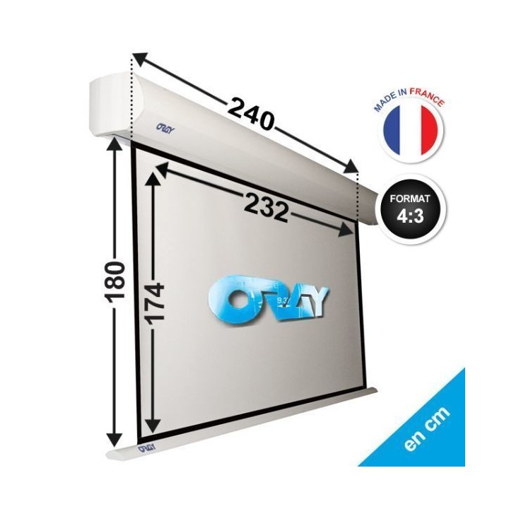 Oray - Ecran motorisé Orion HC blanc mat 174x232 4/3 - FRANCO Oray
