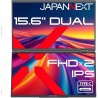 Double écran mobile Japannext JN-DMD-IPS156F | 2 x 15.6" IPS FHD | Portable | Haute résolution 