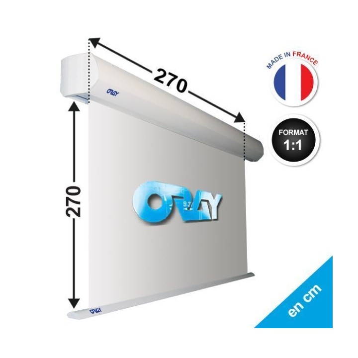 Oray - Ecran motorisé Orion PRO blanc mat 270x270 cm Carré - FRANCO Oray