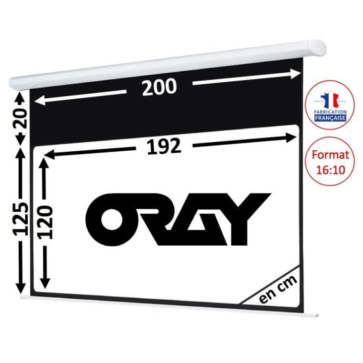 Écran motorisé Oray HCM4SB1125200 | Filaire | blanc - HCM4SB1125200 - Oray