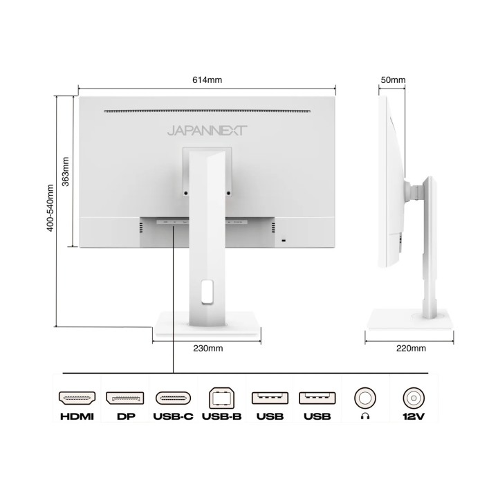 Écran PC bureautique Japannext JN-IPS270UHD60FC65 | 27" 4K UHD | haute performance 