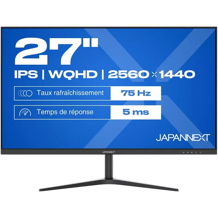 Écran PC bureautique Japannext JN-IPS270WQHD75FC6 | 27" WQHD | Blanc 