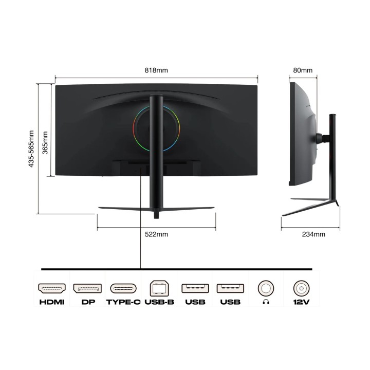 Écran PC incurvé Japannext  JN-IPS340UWQHD60CS | 34" | UWQHD | Dalle IPS 