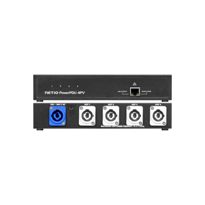 Alimentation Netio NET-8PV-NC | 4x PowerCON | RJ45 Netio