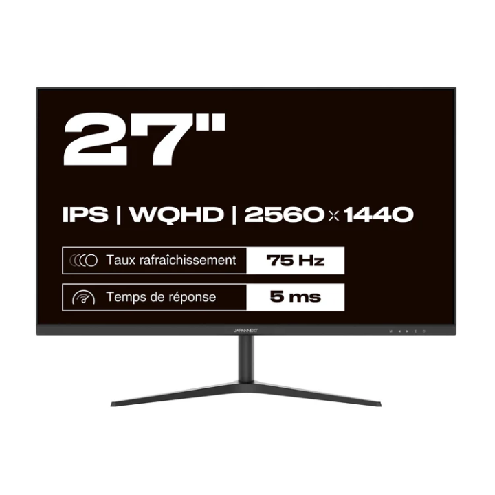 Écran PC bureautique Japannext JN-IPS27WQHDR-C65W | 27" | WQHD - JN-IPS27WQHDR-C65W - Japannext