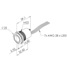 Bouton poussoir Waves system WS-PB22IR | lumineux infrarouge | bicolore vert/rouge Waves System