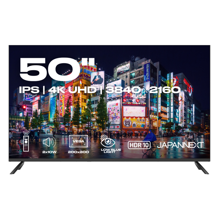 Écran dynamique Japannext JN-IPS500UHD60F | 50" UHD/4K | affichage 24/7 - JN-IPS500UHD60F - Japannext